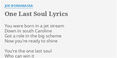 one last soul lyrics